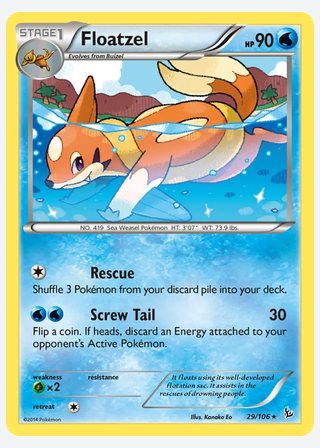 Floatzel — catalogusbeeld
