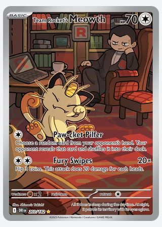 Team Rocket's Meowth — catalogusbeeld