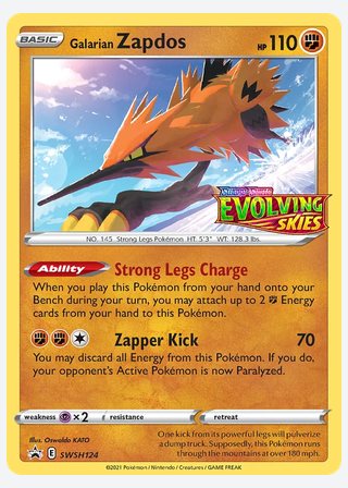 Galarian Zapdos — catalogusbeeld