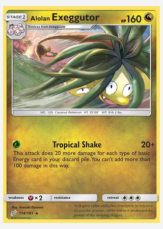 Alolan Exeggutor — catalogusbeeld
