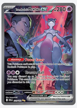Team Rocket's Mewtwo ex — catalogusbeeld