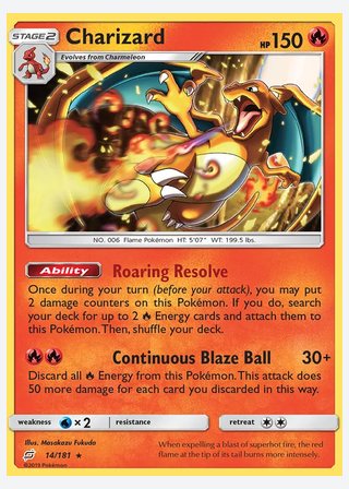 Charizard — catalogusbeeld