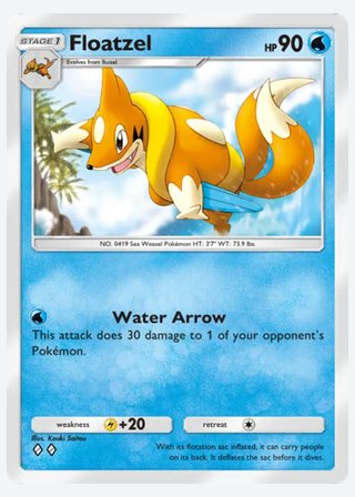 Floatzel — catalogusbeeld