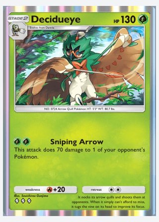 Decidueye — catalogusbeeld