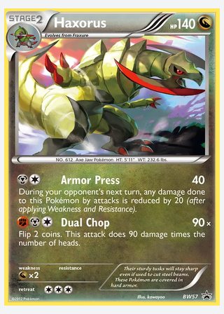 Haxorus — catalogusbeeld