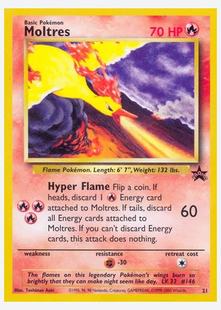 Moltres — catalogusbeeld