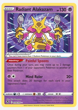 Radiant Alakazam — catalogusbeeld