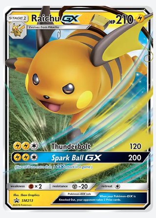 Raichu GX — catalogusbeeld