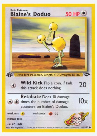 Blaine's Doduo — catalogusbeeld