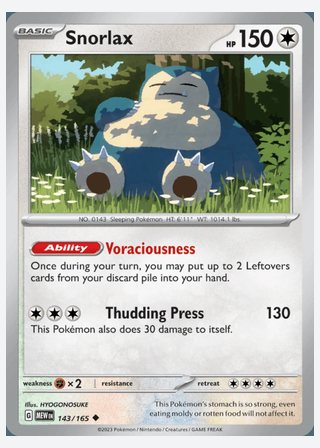 Snorlax — catalogusbeeld