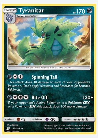 Tyranitar — catalogusbeeld