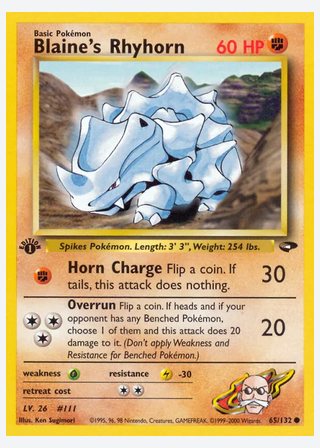 Blaine's Rhyhorn — catalogusbeeld