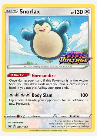 Snorlax — catalogusbeeld