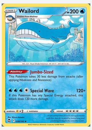 Wailord — catalogusbeeld
