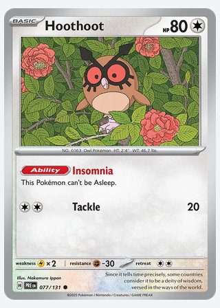Hoothoot — catalogusbeeld