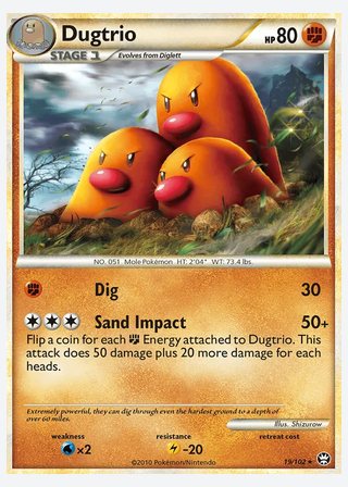 Dugtrio — catalogusbeeld