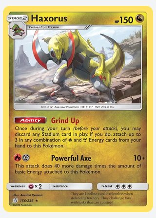 Haxorus — catalogusbeeld