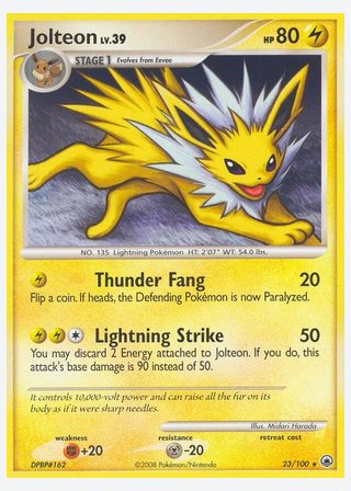 Jolteon — catalogusbeeld