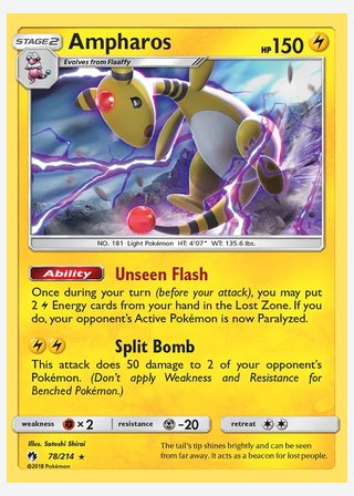 Ampharos — catalogusbeeld