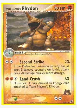 Team Magma's Rhydon — catalogusbeeld