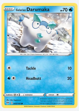 Galarian Darumaka — catalogusbeeld