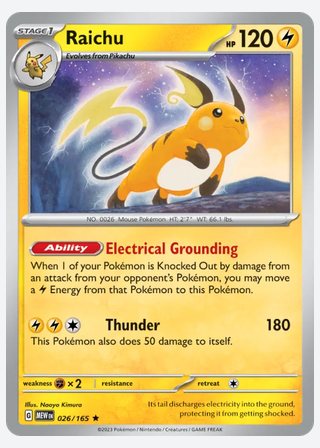 Raichu — catalogusbeeld