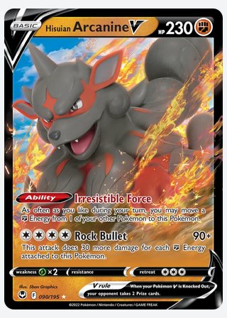 Hisuian Arcanine V — catalogusbeeld