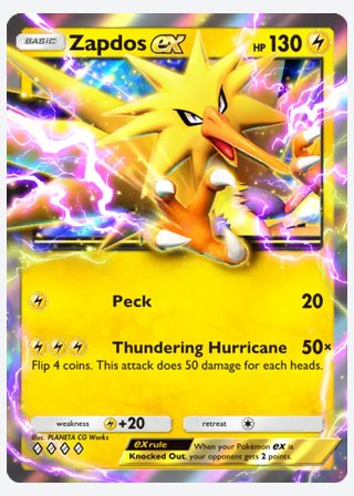 Zapdos ex — catalogusbeeld