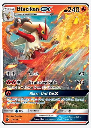 Blaziken GX — catalogusbeeld