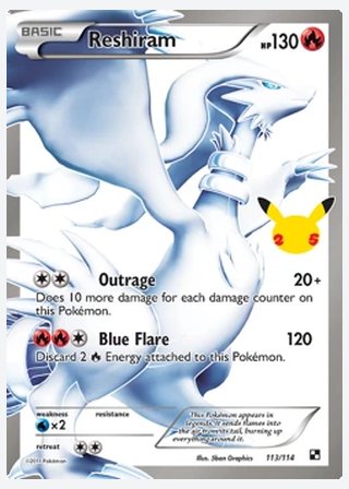 Reshiram — catalogusbeeld