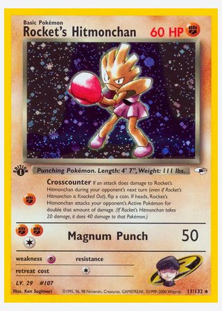 Rocket's Hitmonchan — catalogusbeeld