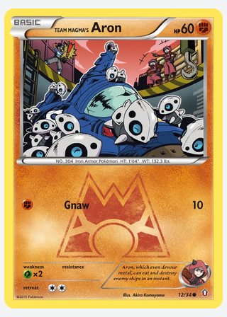 Team Magma's Aron — catalogusbeeld