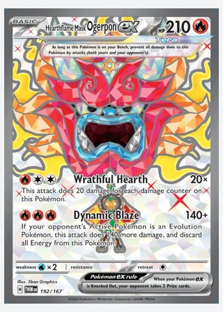 Hearthflame Mask Ogerpon ex — catalogusbeeld