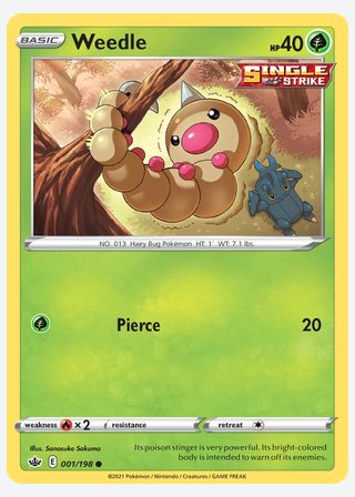Weedle — catalogusbeeld