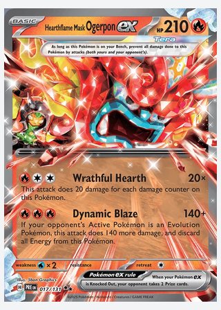 Hearthflame Mask Ogerpon ex — catalogusbeeld
