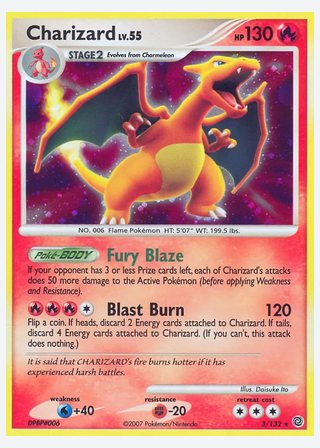 Charizard — catalogusbeeld