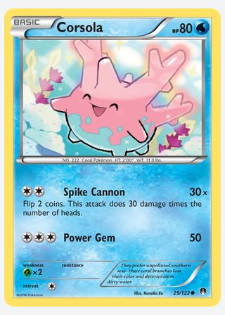 Corsola — catalogusbeeld
