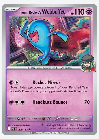 Team Rocket's Wobbuffet — catalogusbeeld