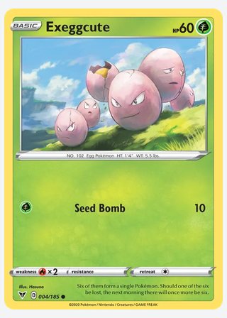 Exeggcute — catalogusbeeld