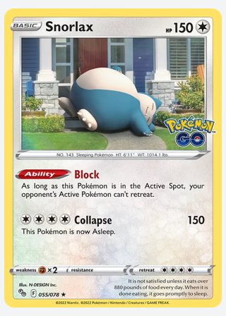 Snorlax — catalogusbeeld