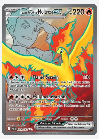Team Rocket's Moltres ex — catalogusbeeld