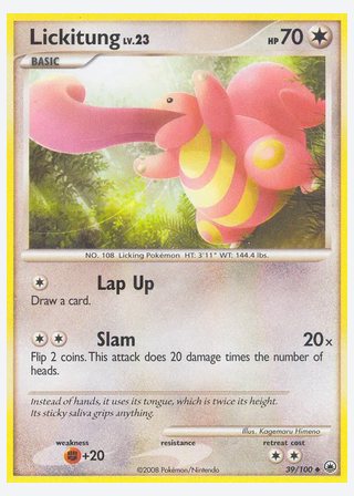 Lickitung — catalogusbeeld