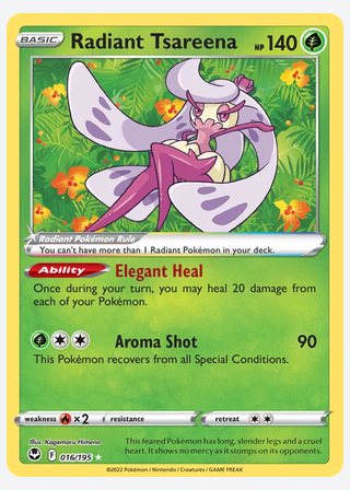 Radiant Tsareena — catalogusbeeld