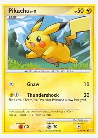 Pikachu — catalogusbeeld