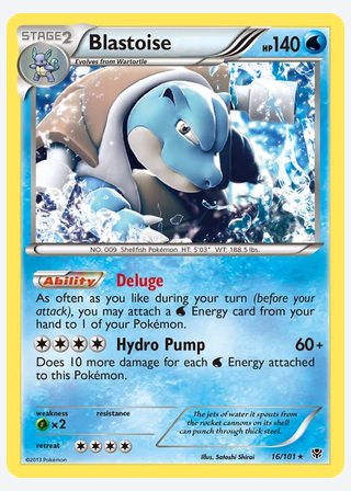 Blastoise — catalogusbeeld
