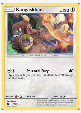 Kangaskhan — catalogusbeeld