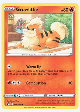 Growlithe — catalogusbeeld