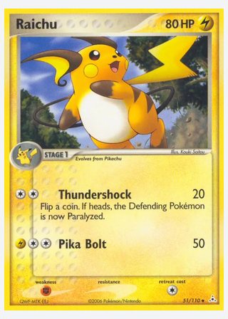 Raichu — catalogusbeeld