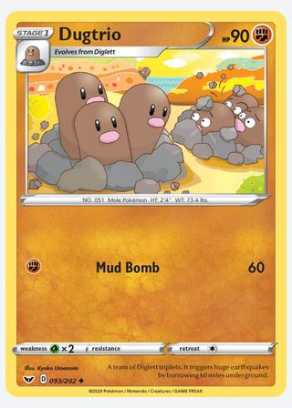 Dugtrio — catalogusbeeld