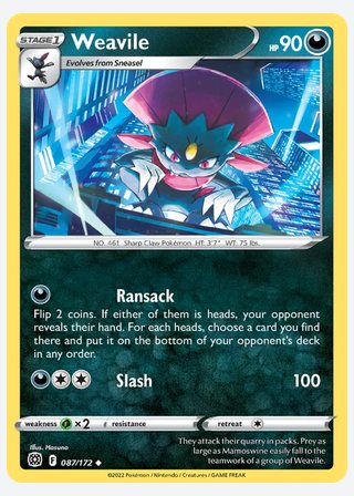 Weavile — catalogusbeeld